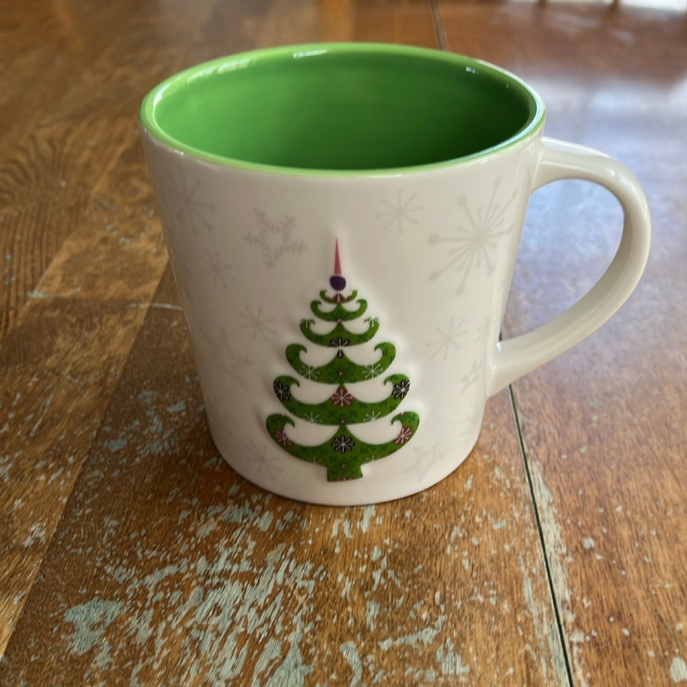 Starbucks Coffee Christmas Tree Snowflake 2006 Holiday Mug 17 oz